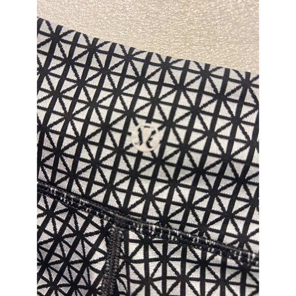 Lululemon Wunder Under Leggings Full-On Luon Tri Geo Silver Spoon Size 4 - Picture 4 of 5